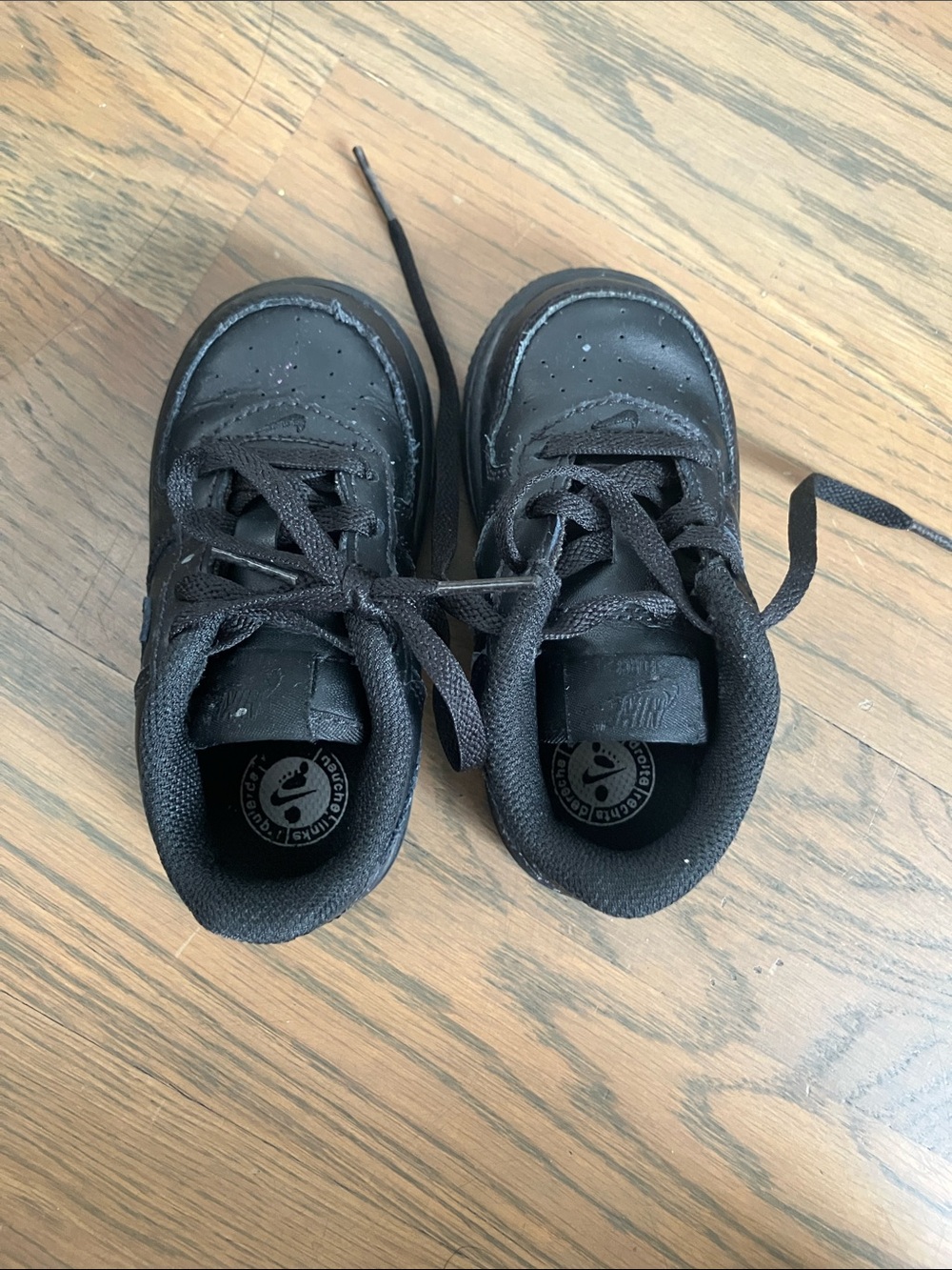 Nike Kids All-Black Lace-Up Sneakers